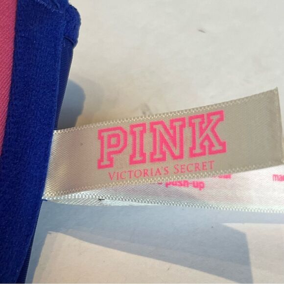 Pink Wear Everywhere Push Up Bra Royal Blue Size 34B - Picture 5 of 6